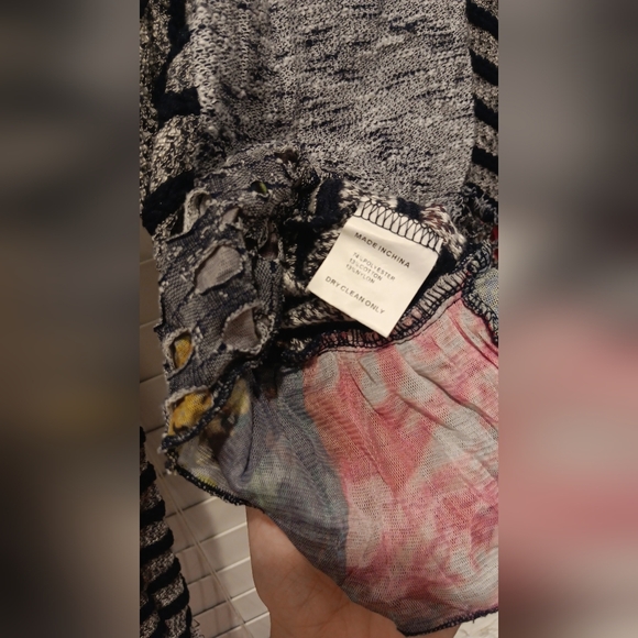 Striped Black and Gray Women's Sweater - Picture 6 of 7